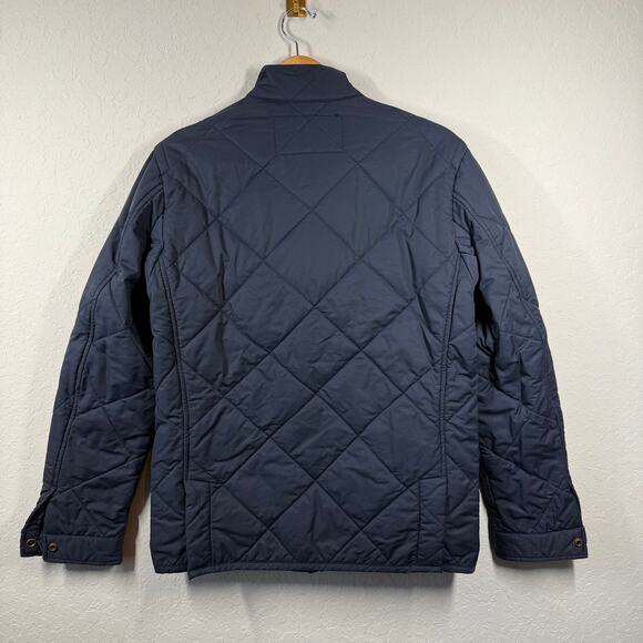Men’s J. Crew Sussex Quilted Jacket Navy Thermore Full Zip Snap Closure Size S - Picture 8 of 9